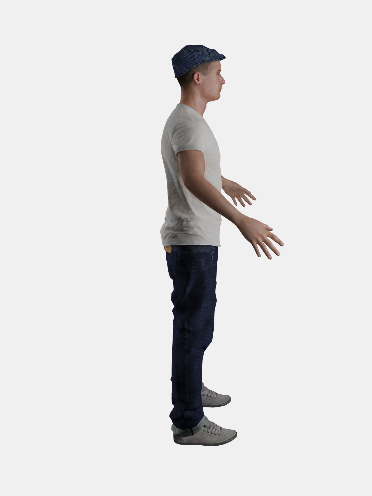 3D Casual Man Body Face Rigged Free Free low-poly 3D model_9