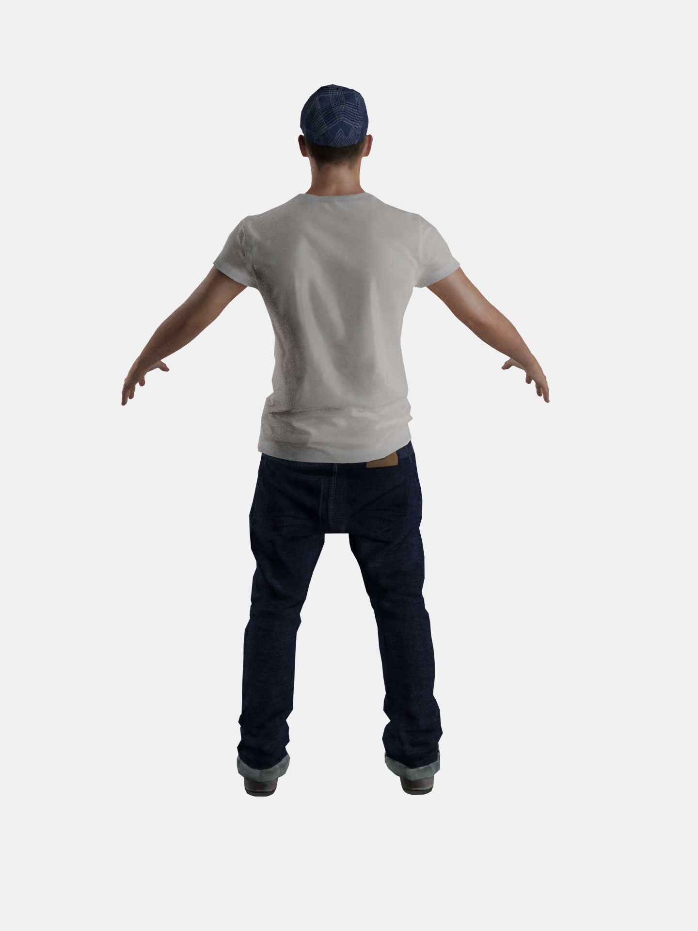 3D Casual Man Body Face Rigged Free Free low-poly 3D model_11