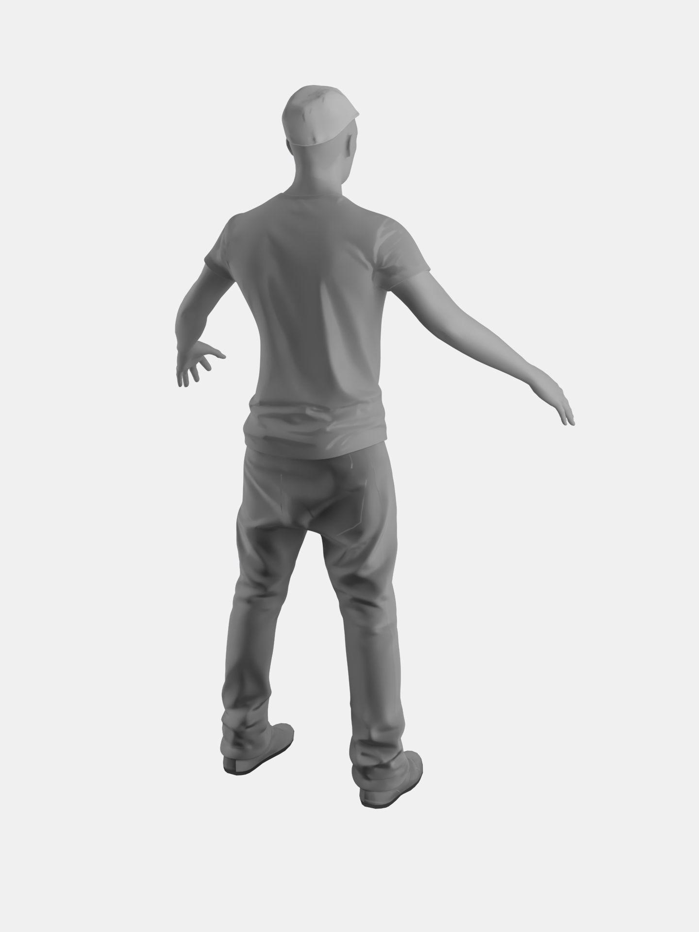 3D Casual Man Body Face Rigged Free Free low-poly 3D model_16
