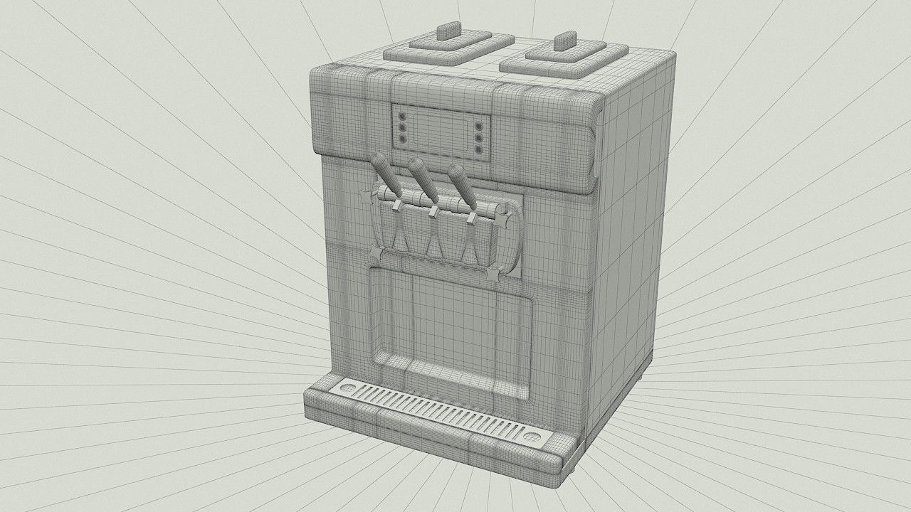 Soft Ice Cream Machine 3D model_9
