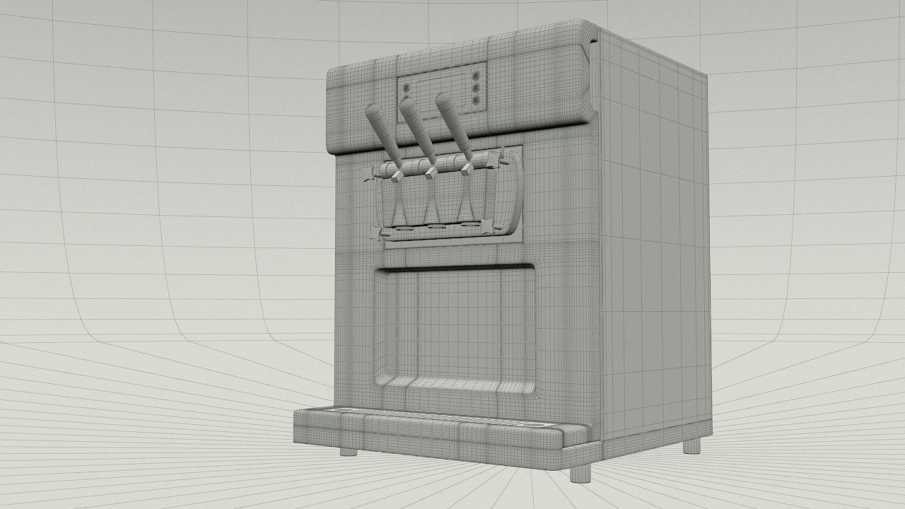 Soft Ice Cream Machine 3D model_8