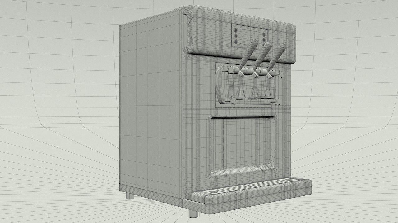 Soft Ice Cream Machine 3D model_11