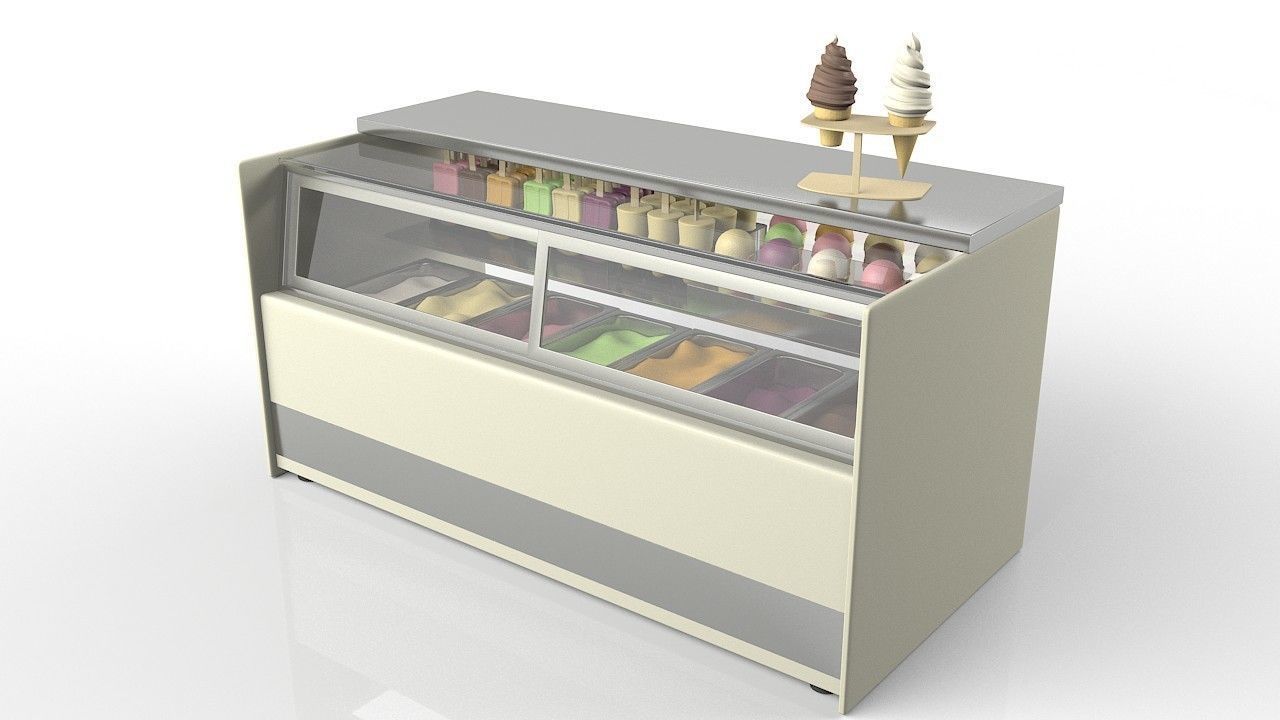 Ice Cream Fridge 3D model_15