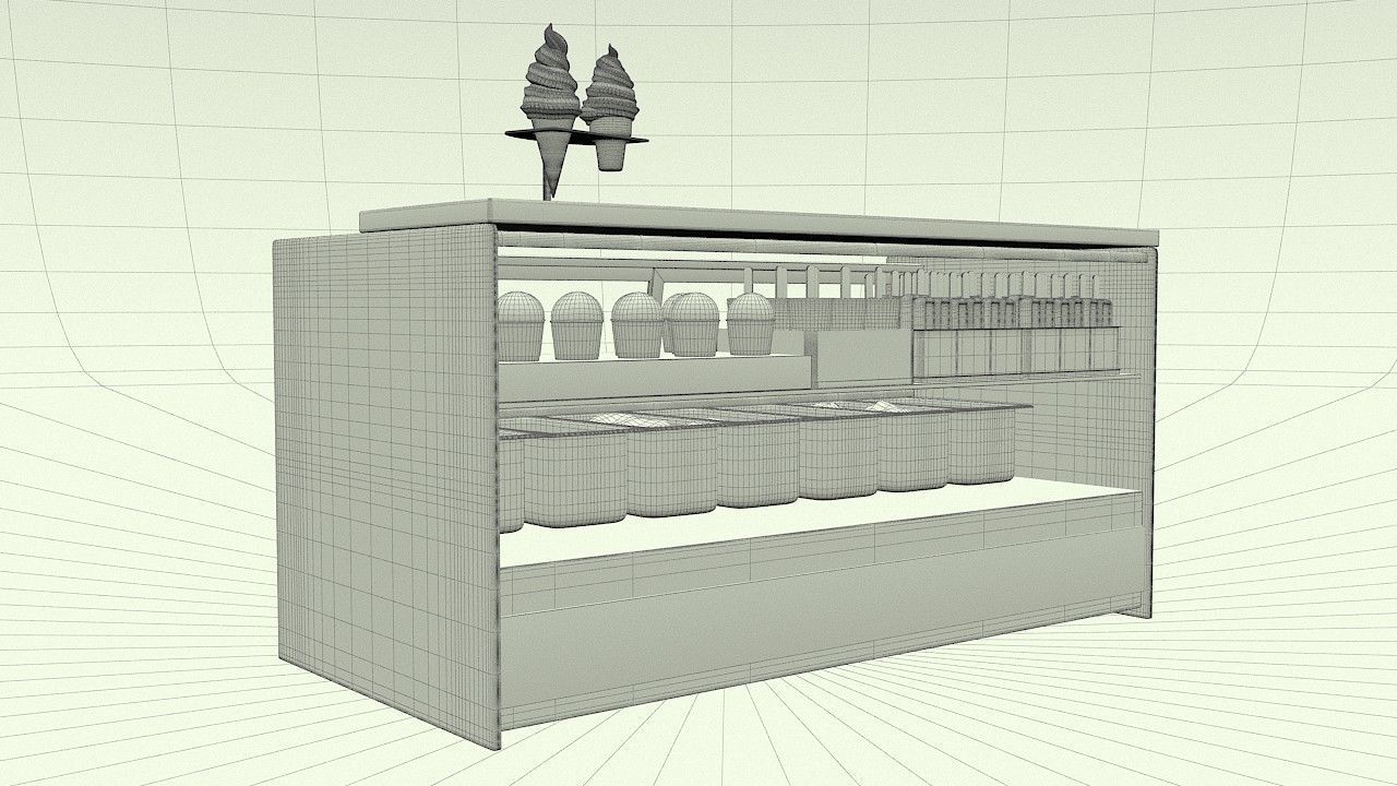 Ice Cream Fridge 3D model_13