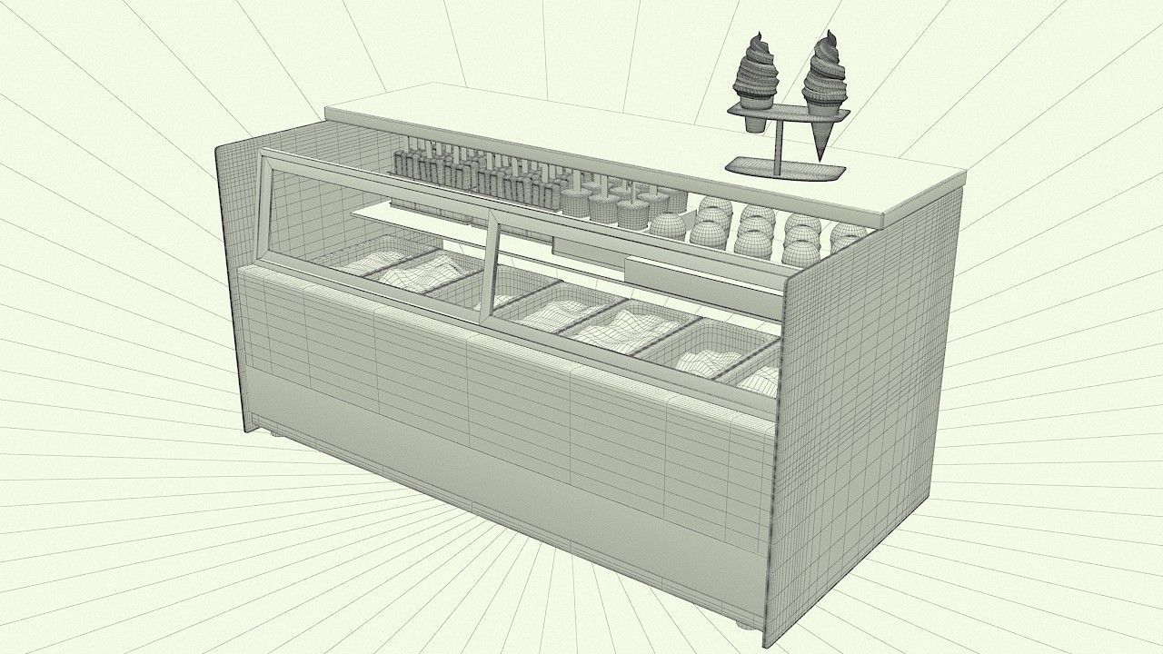 Ice Cream Fridge 3D model_7