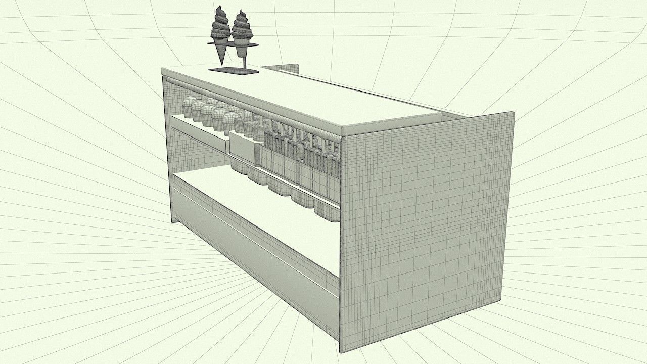 Ice Cream Fridge 3D model_10