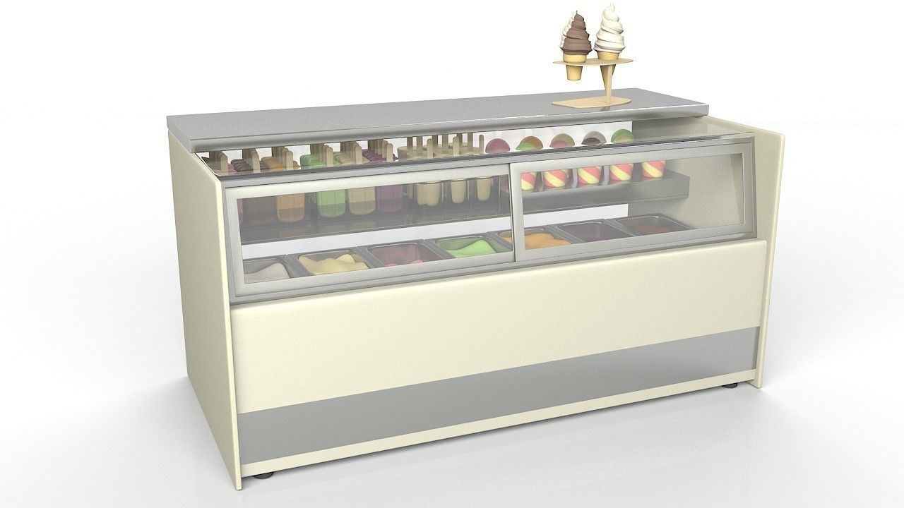Ice Cream Fridge 3D model_5
