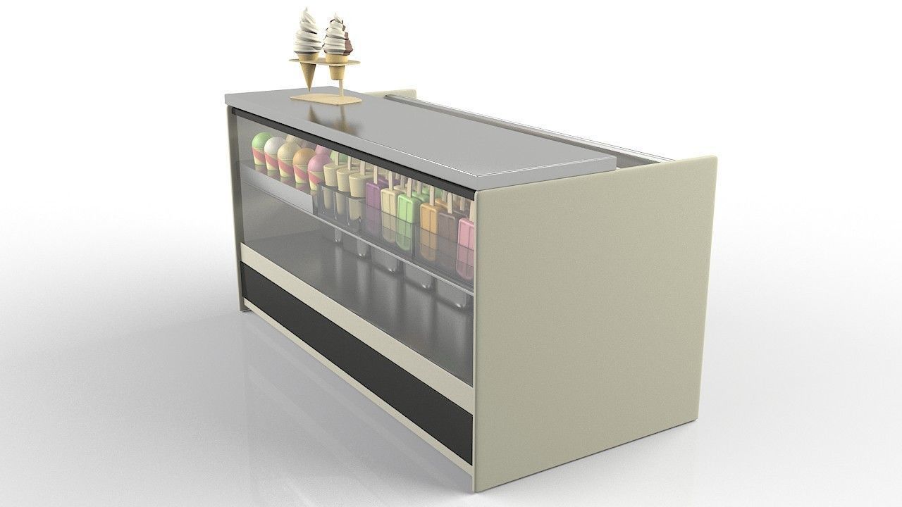 Ice Cream Fridge 3D model_2
