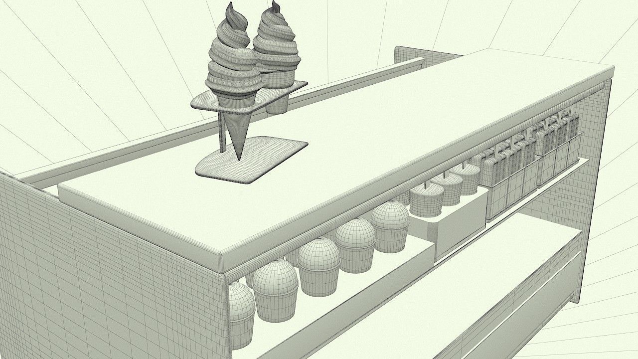 Ice Cream Fridge 3D model_11