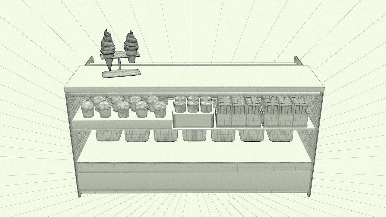 Ice Cream Fridge 3D model_9