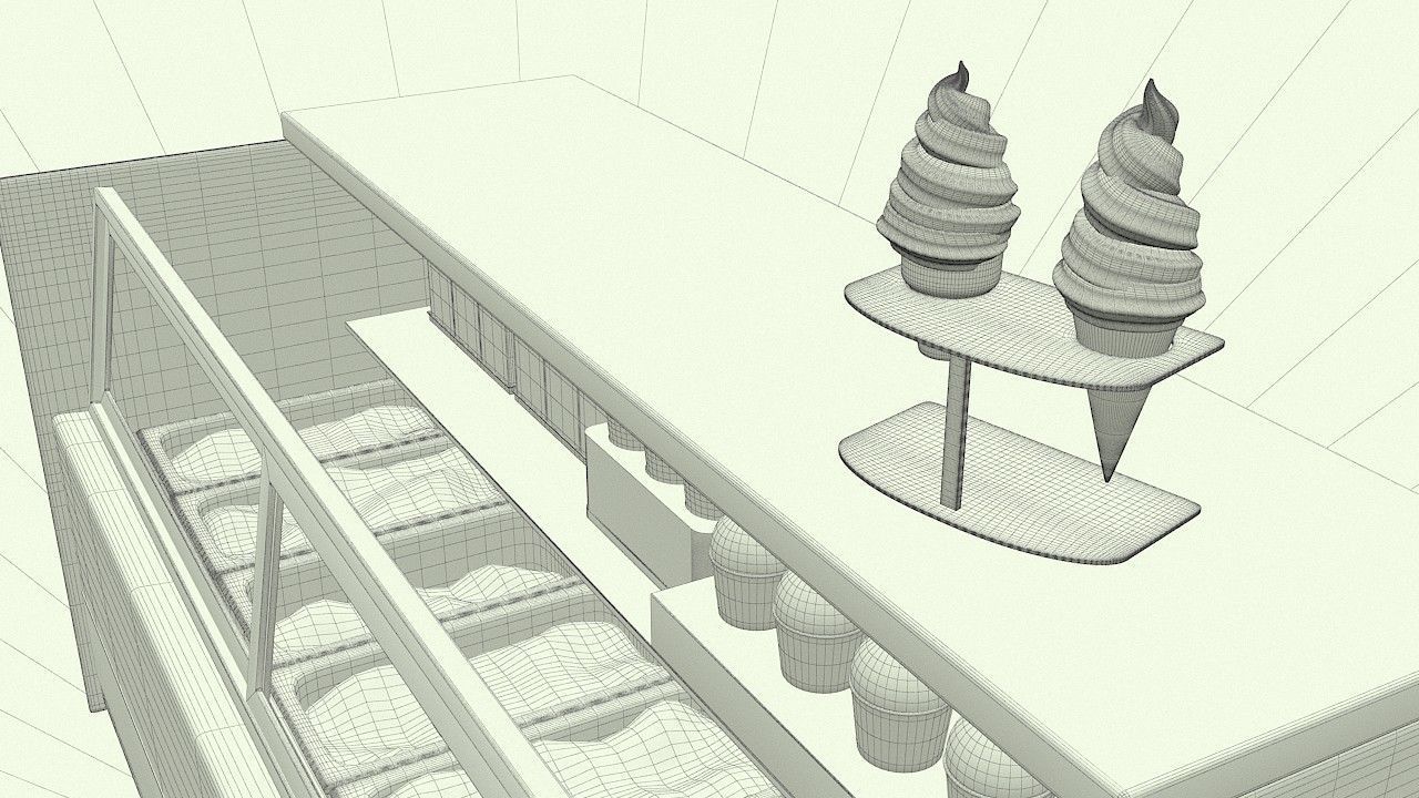 Ice Cream Fridge 3D model_14
