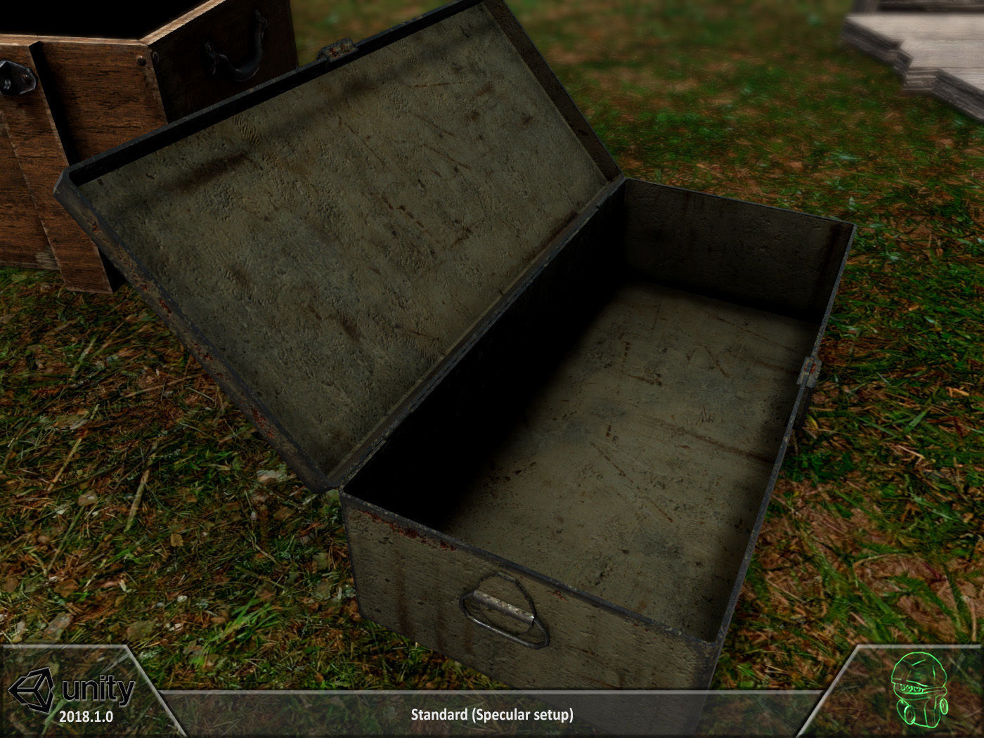 Box chest sack storage pack Low-poly 3D model_13