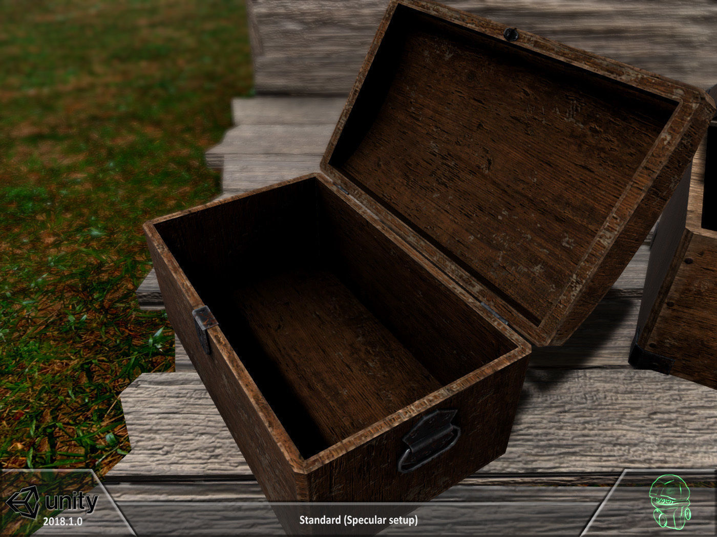 Box chest sack storage pack Low-poly 3D model_15