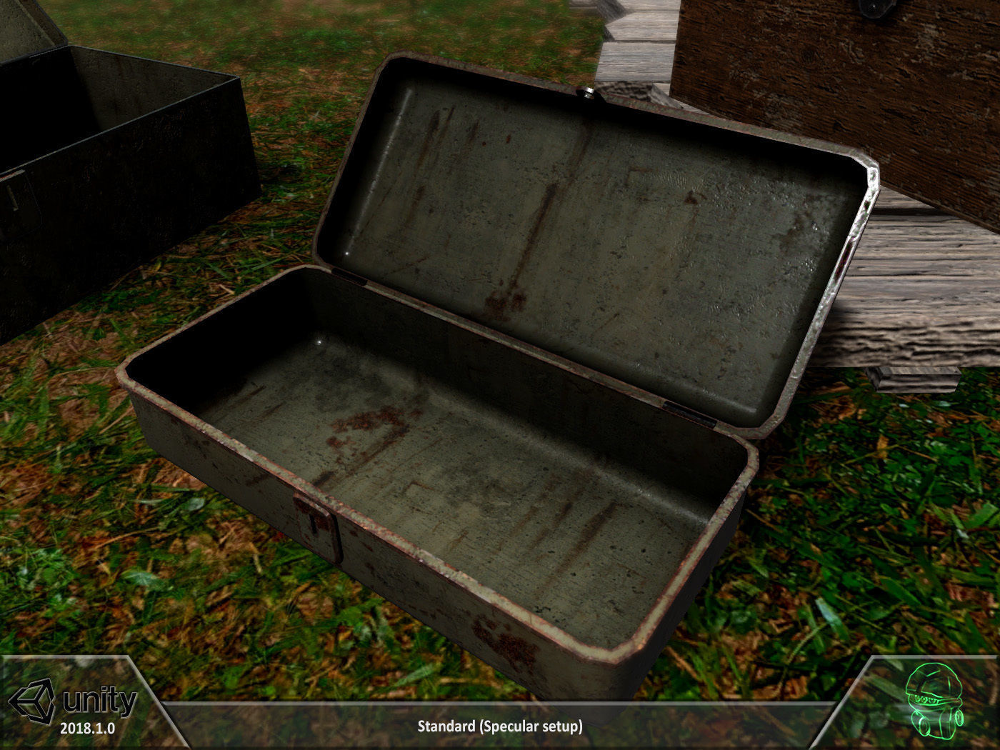 Box chest sack storage pack Low-poly 3D model_16