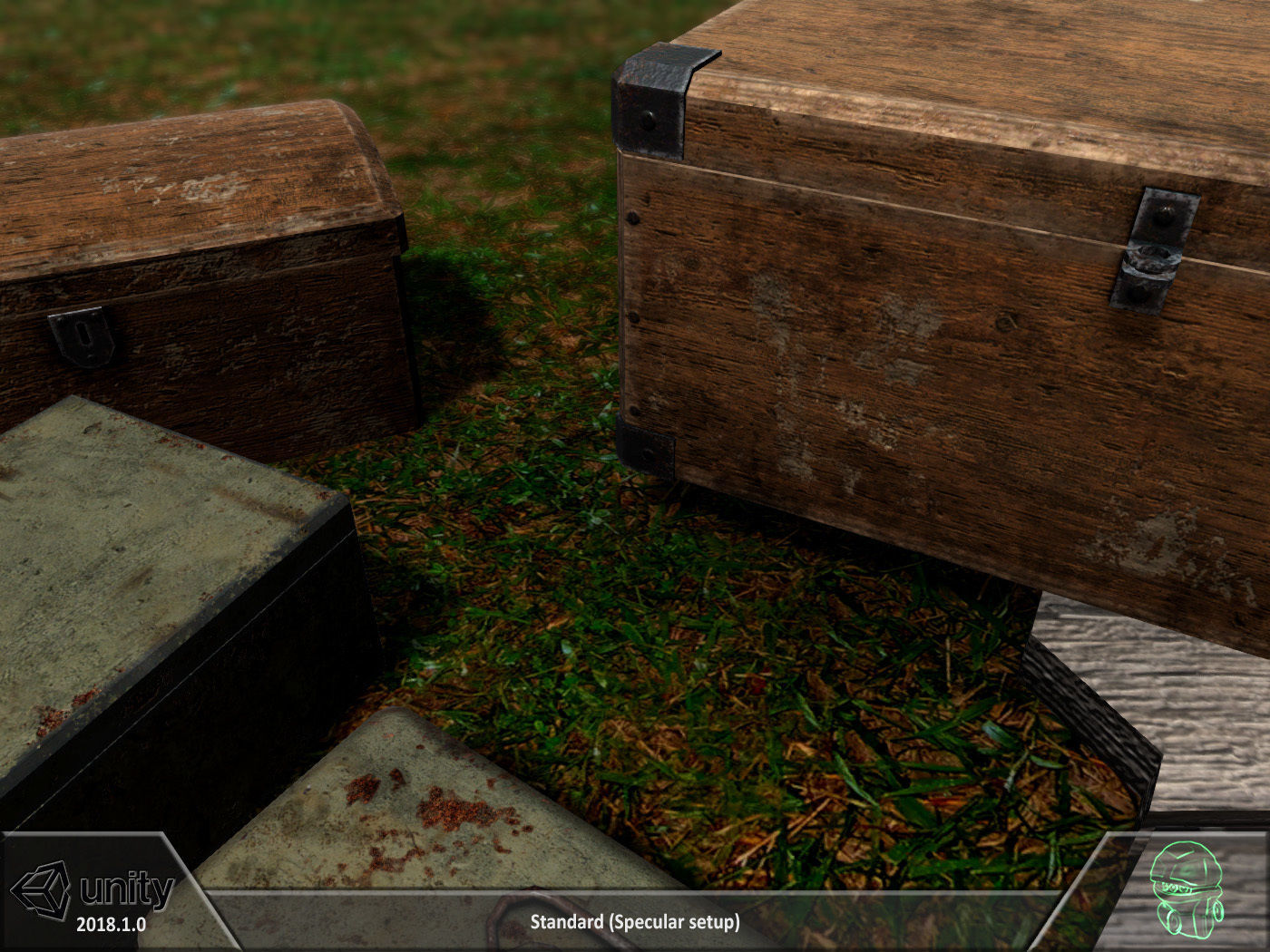 Box chest sack storage pack Low-poly 3D model_7