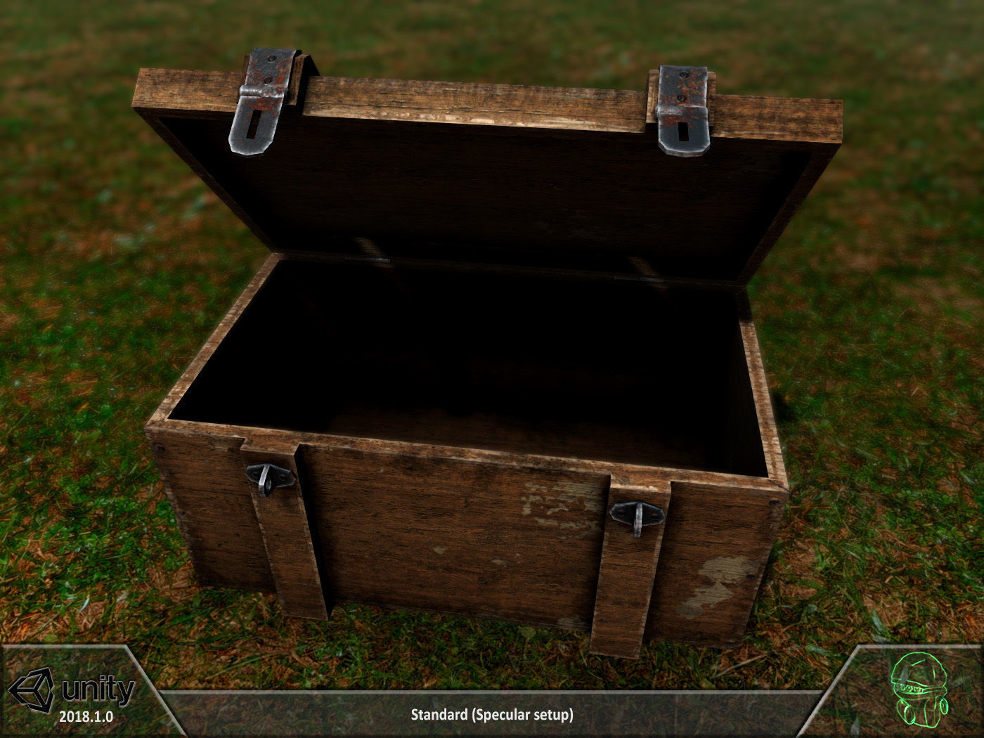 Box chest sack storage pack Low-poly 3D model_11