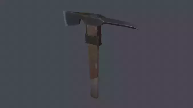WW1 Pike Axe Low-poly 3D model