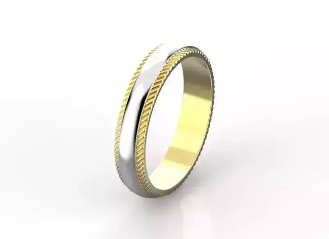 Milgrain wedding band