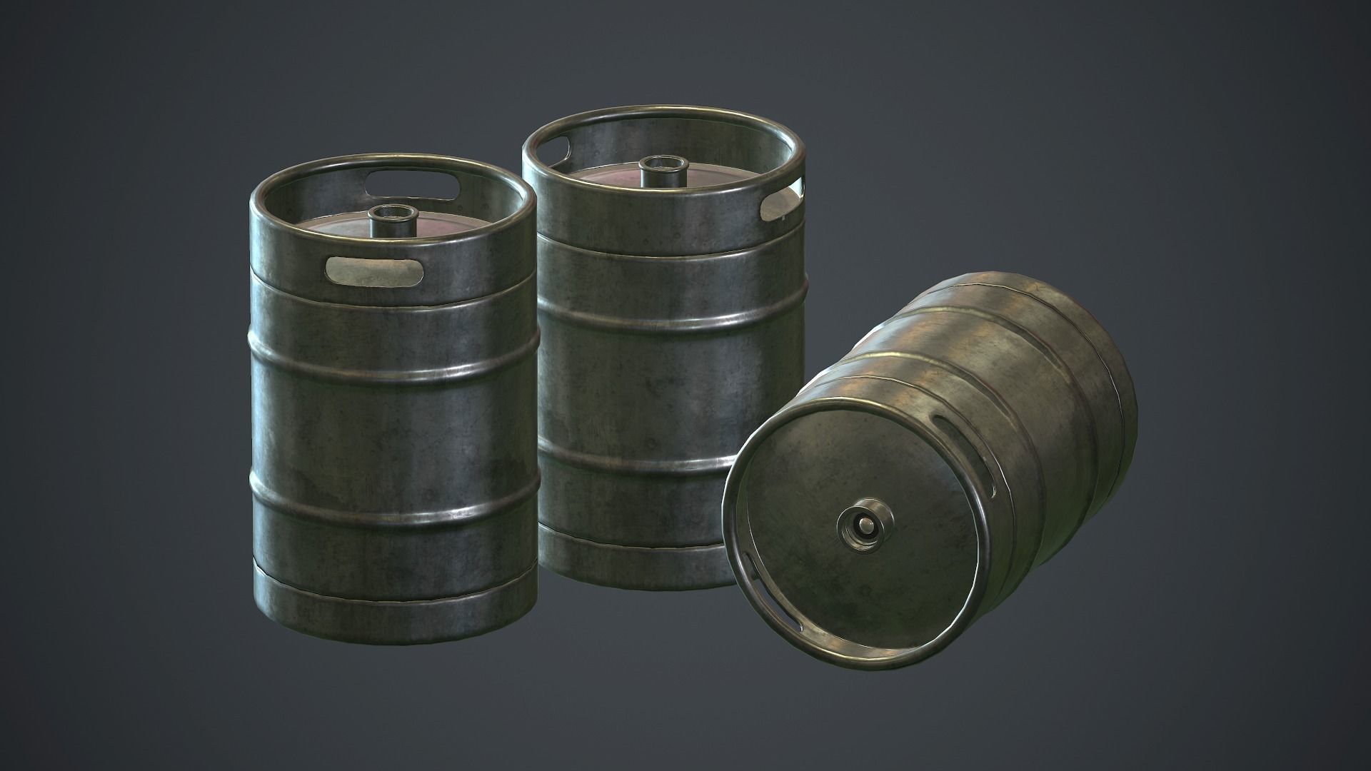 Stainless Steel Beer Keg PBR Game Ready