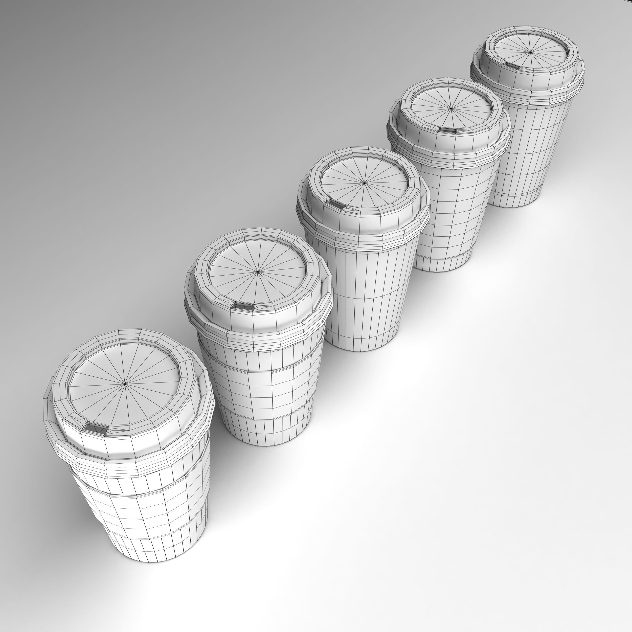 Takeout coffee cups 3D model_5