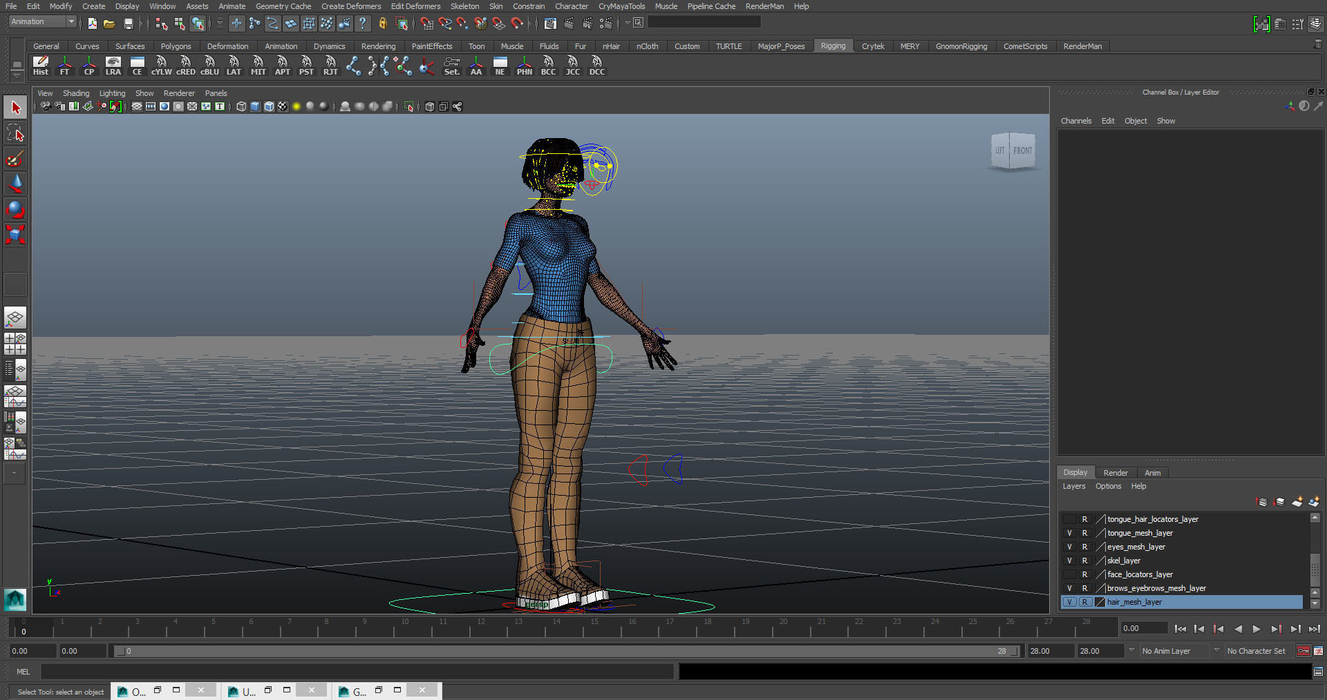Eve01 GameReady FacialRig Low-poly 3D model_21