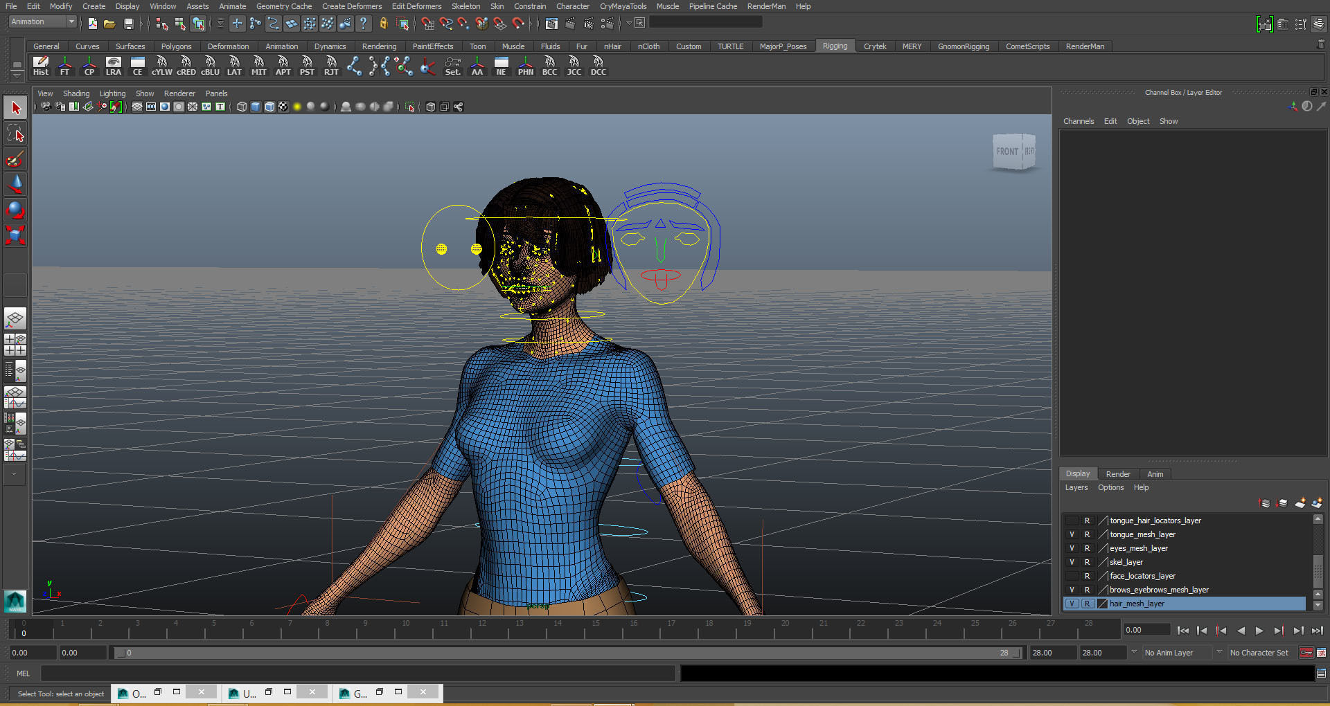 Eve01 GameReady FacialRig Low-poly 3D model_16