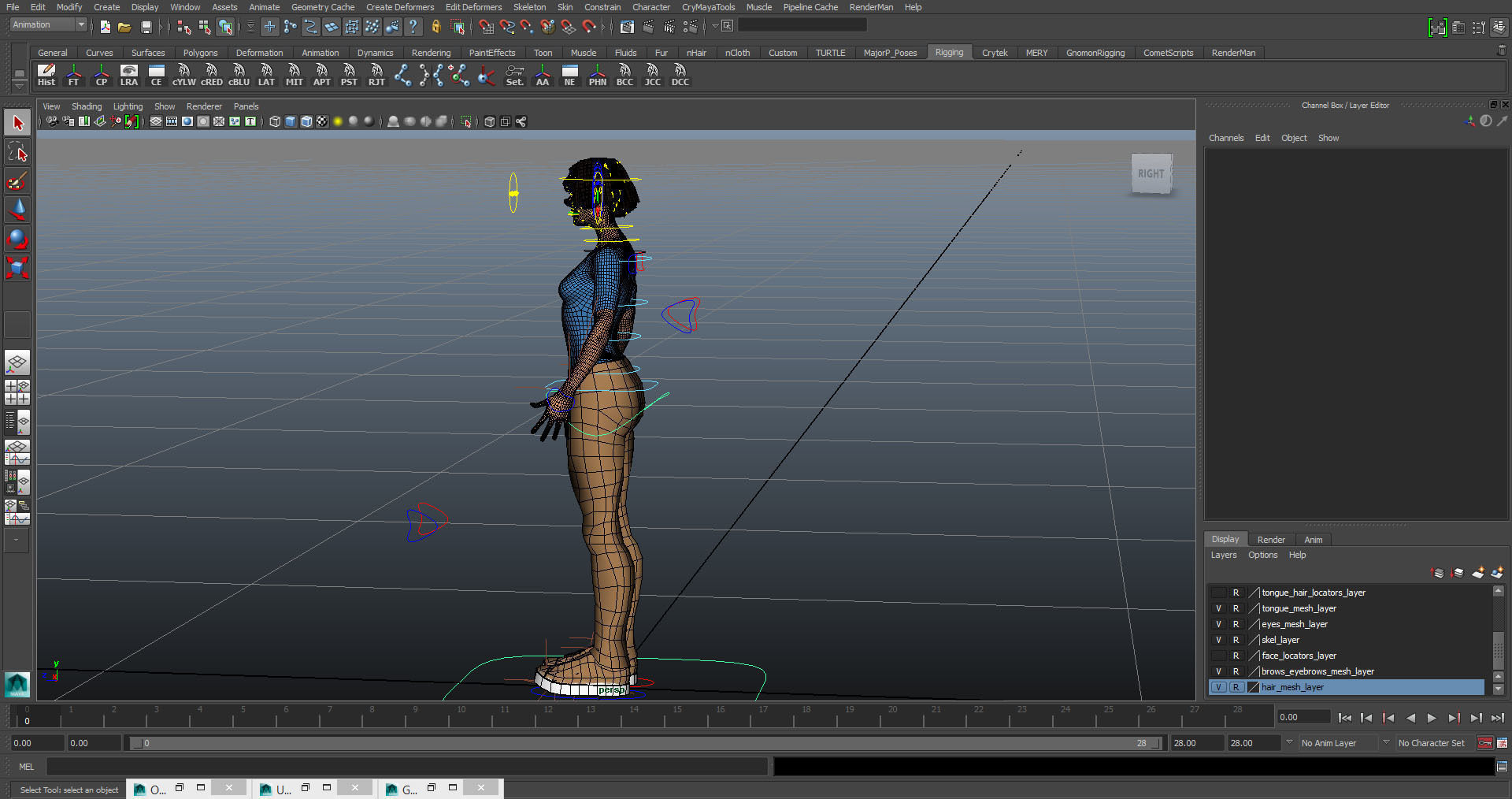 Eve01 GameReady FacialRig Low-poly 3D model_19
