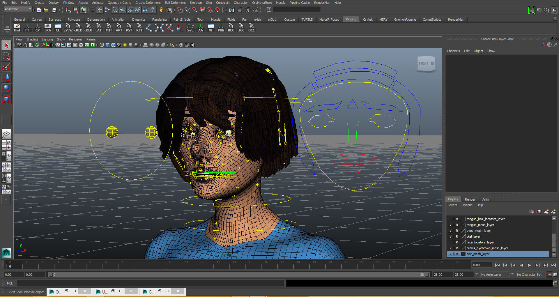 Eve01 GameReady FacialRig Low-poly 3D model_18
