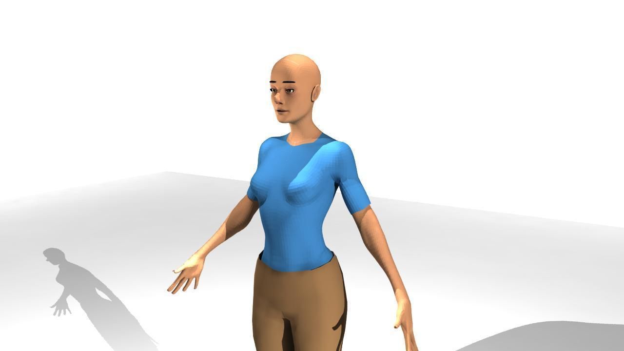Eve01 GameReady FacialRig Low-poly 3D model_10