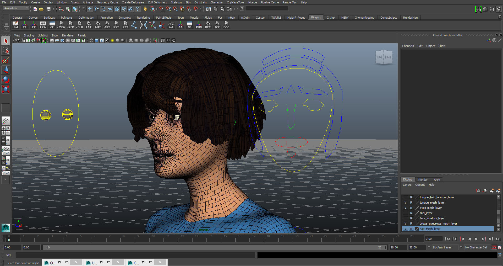 Eve01 GameReady FacialRig Low-poly 3D model_14