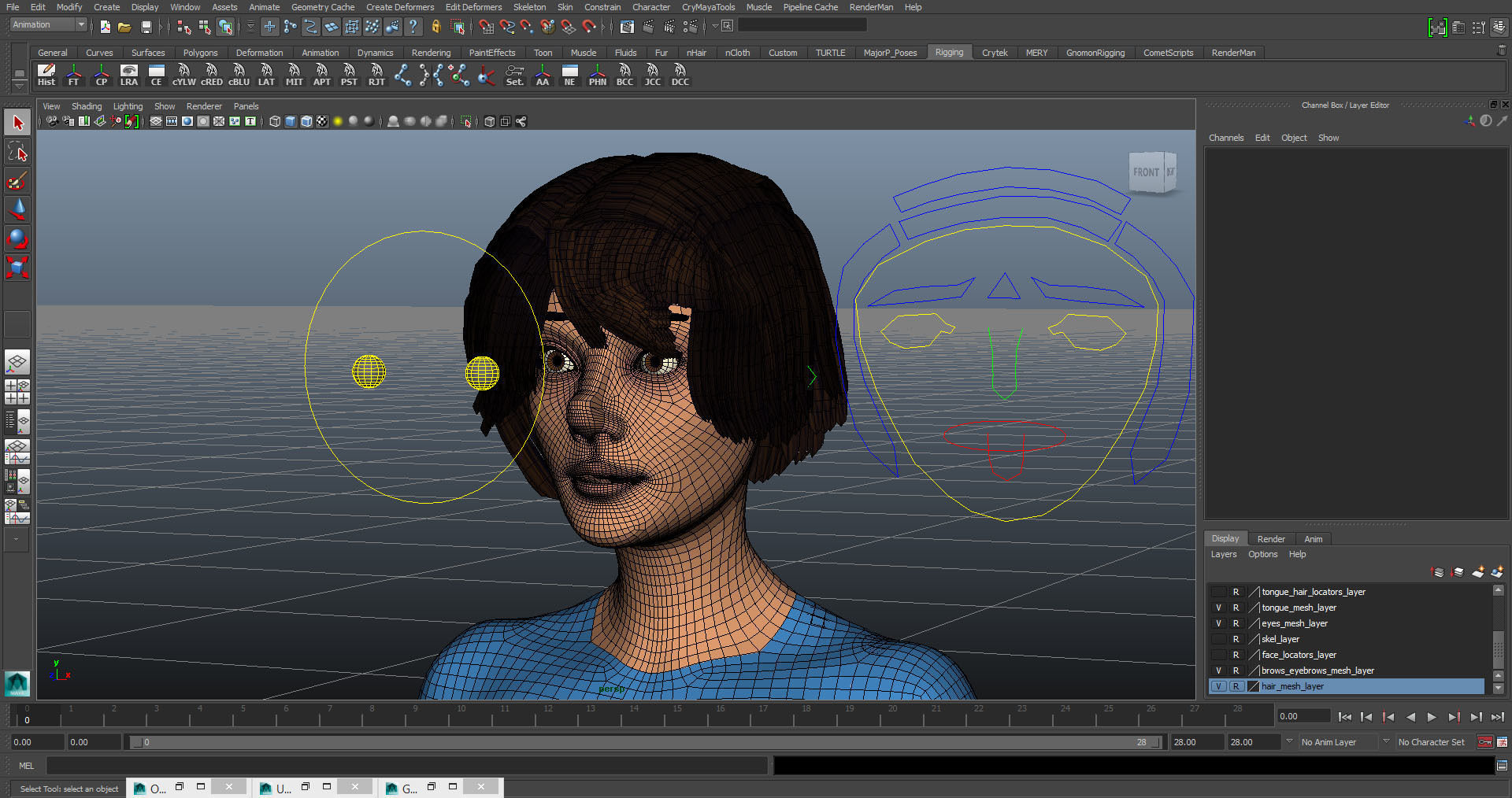 Eve01 GameReady FacialRig Low-poly 3D model_15