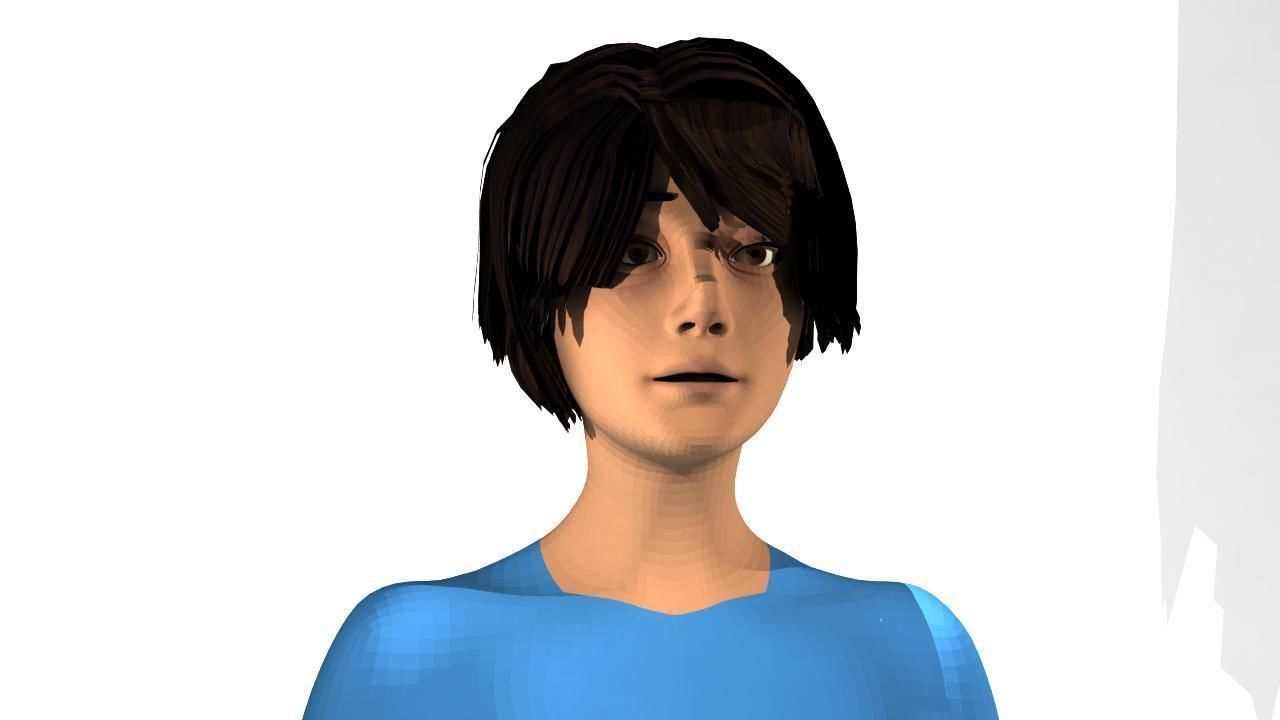 Eve01 GameReady FacialRig Low-poly 3D model_4