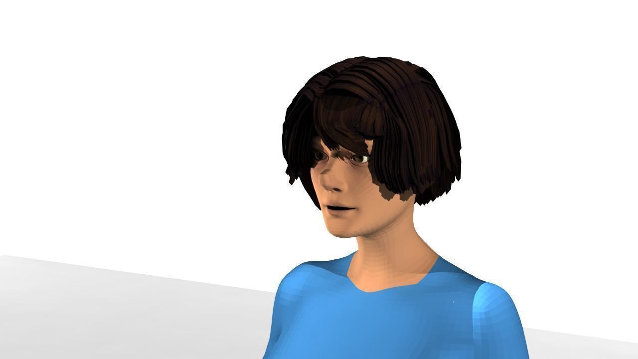 Eve01 GameReady FacialRig Low-poly 3D model_2