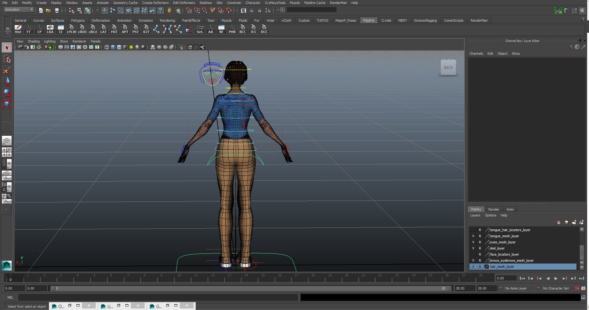 Eve01 GameReady FacialRig Low-poly 3D model_20