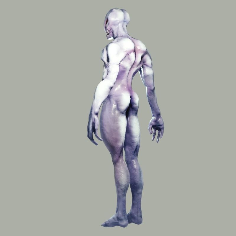 Slimy Alien Low-poly 3D model_4