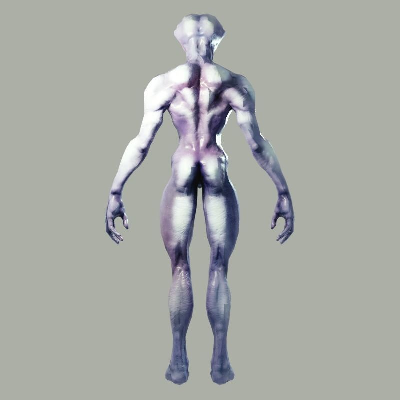 Slimy Alien Low-poly 3D model_5