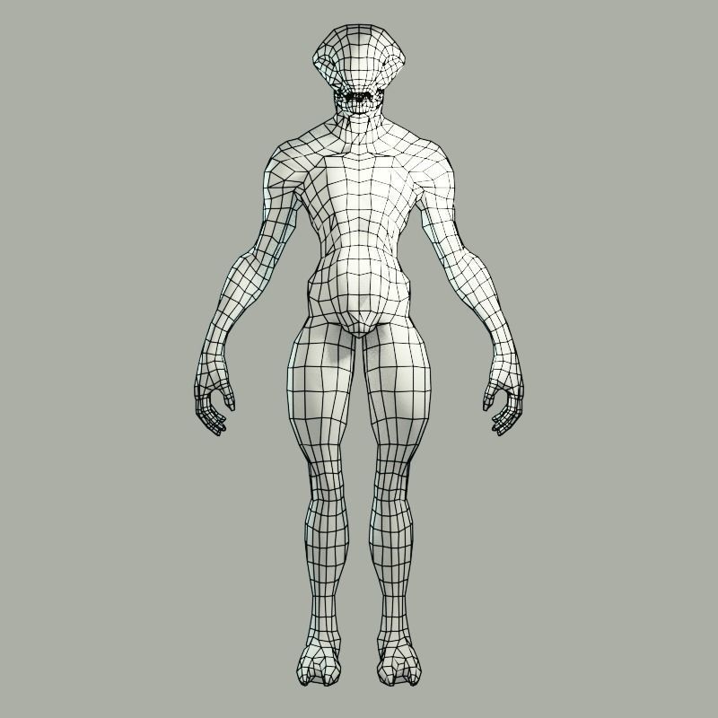 Slimy Alien Low-poly 3D model_8