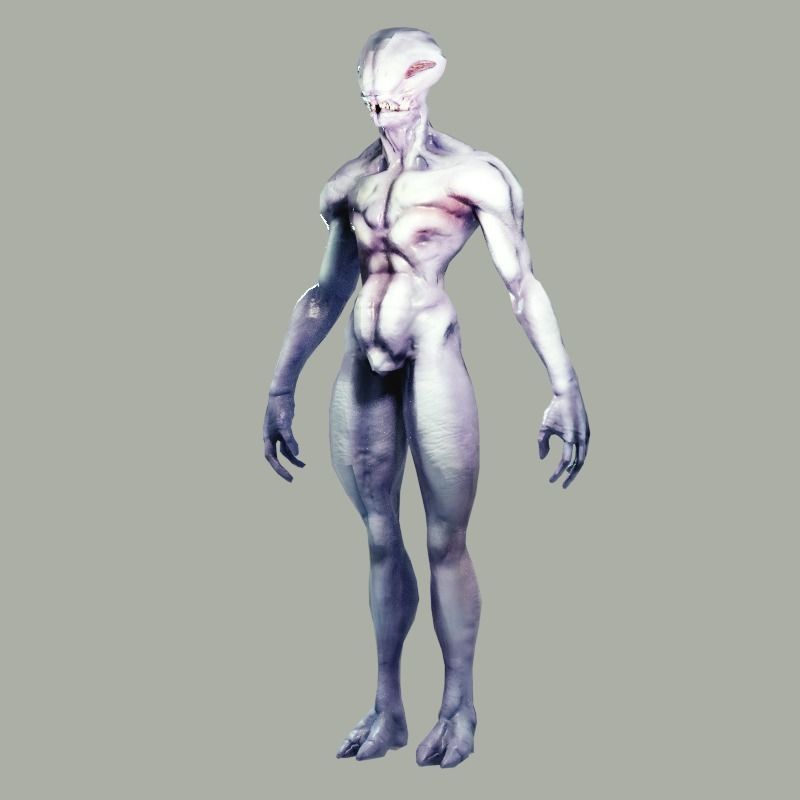 Slimy Alien Low-poly 3D model_2