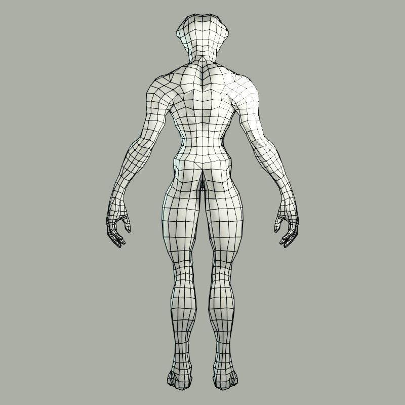 Slimy Alien Low-poly 3D model_9