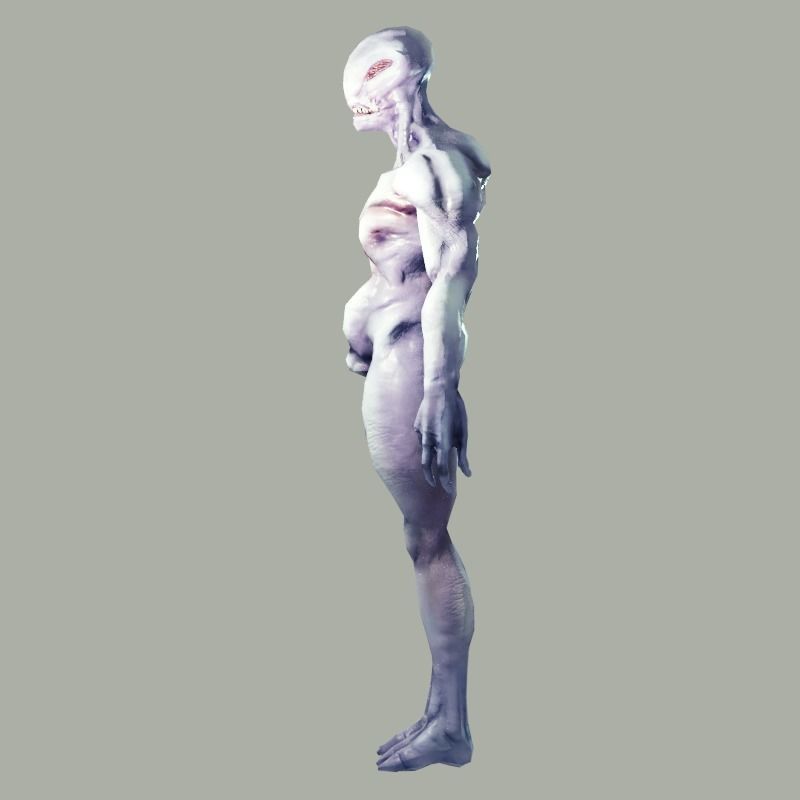 Slimy Alien Low-poly 3D model_3