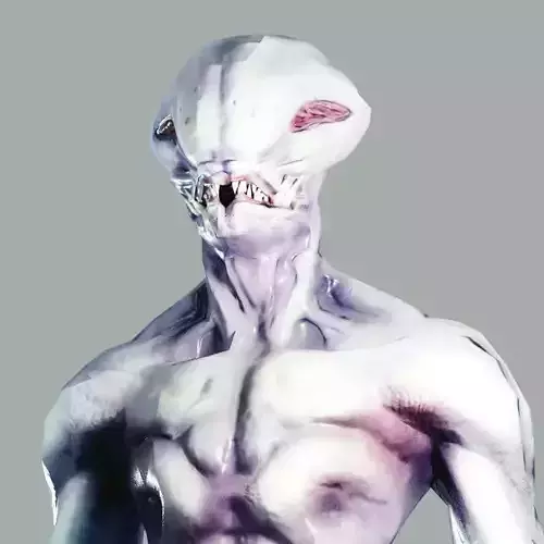 Slimy Alien Low-poly 3D model