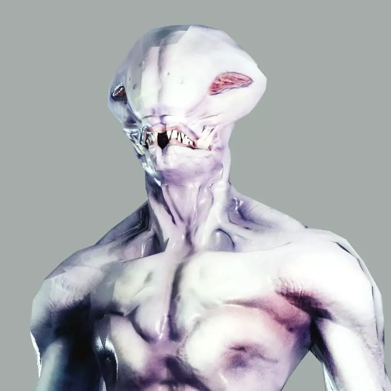 Slimy Alien Low-poly 3D model_0