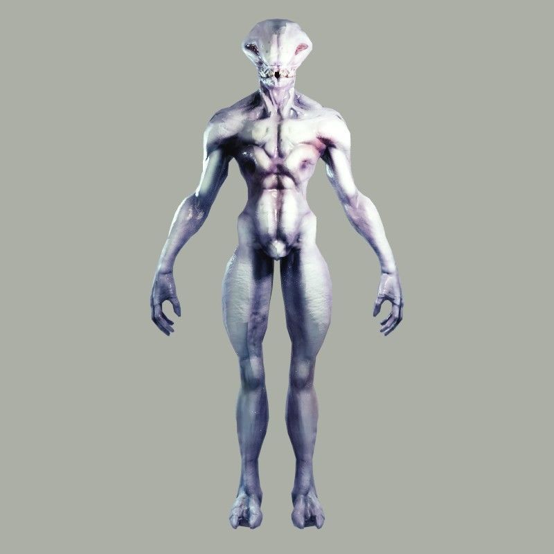 Slimy Alien Low-poly 3D model_1
