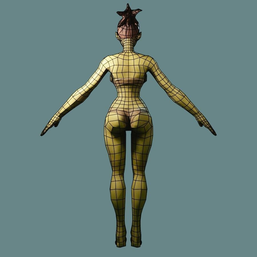 Classic Role Playing Races Low-poly 3D model_51