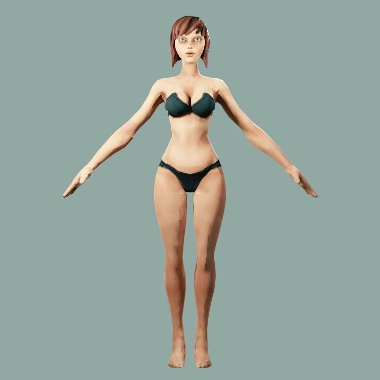 Classic Role Playing Races Low-poly 3D model_13