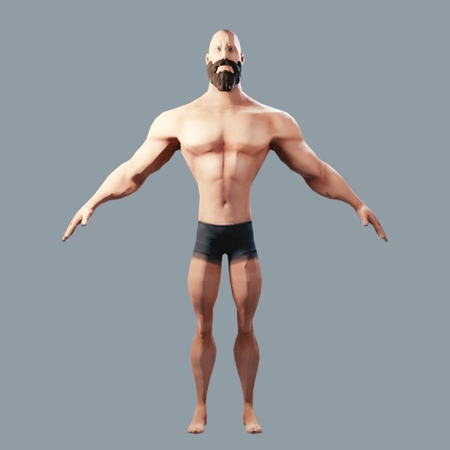 Classic Role Playing Races Low-poly 3D model_23