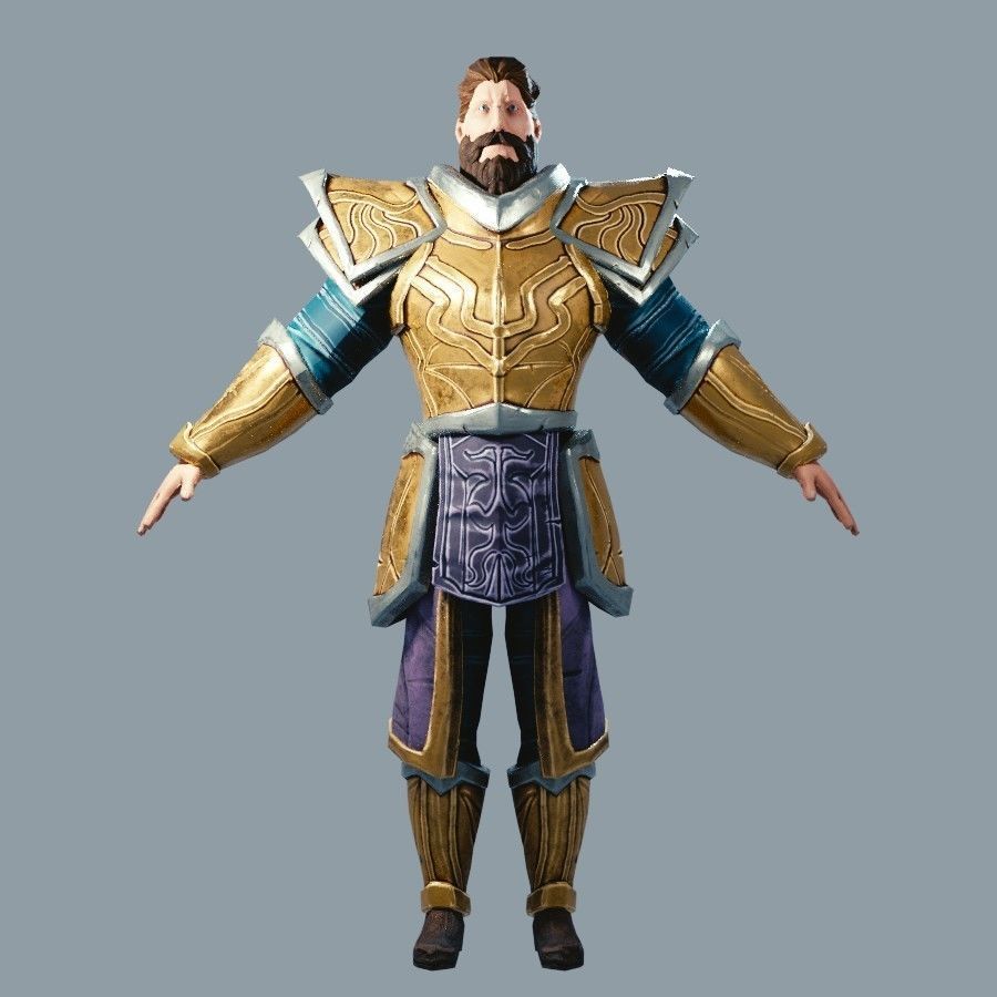 Classic Role Playing Races Low-poly 3D model_26