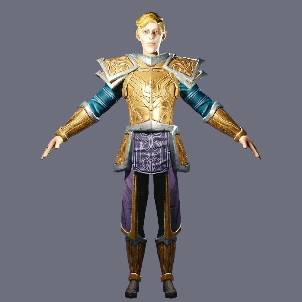 Classic Role Playing Races Low-poly 3D model_32