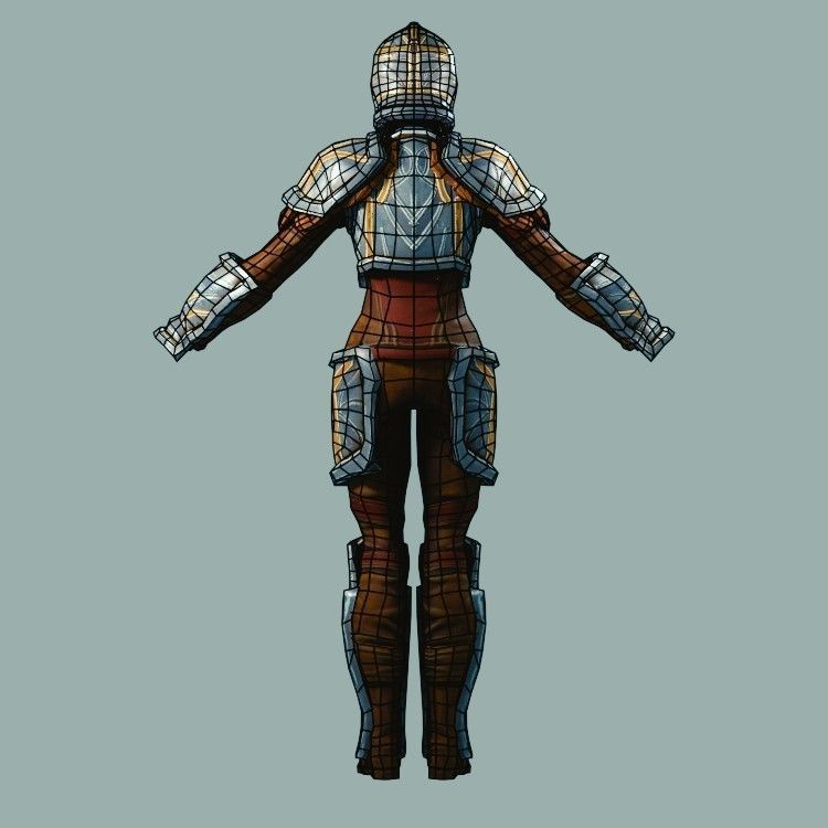 Classic Role Playing Races Low-poly 3D model_44