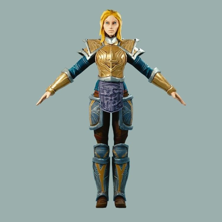 Classic Role Playing Races Low-poly 3D model_31